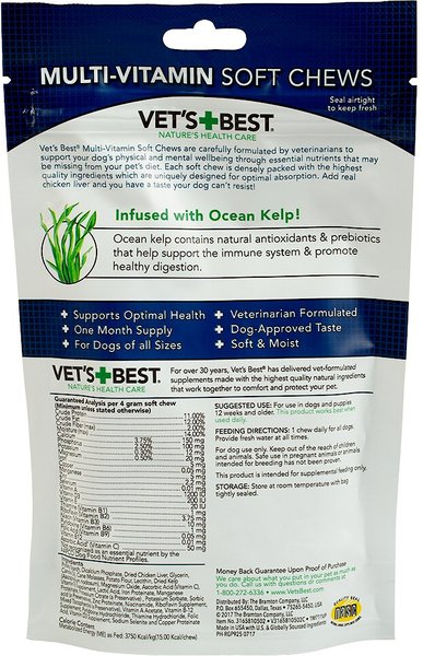 Show full view: Vet's Best Chicken Flavored Soft Chews Multivitamin for Dogs, 30 count slide 2 of 11