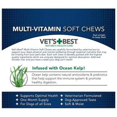 Show full view: Vet's Best Chicken Flavored Soft Chews Multivitamin for Dogs, 30 count slide 8 of 12