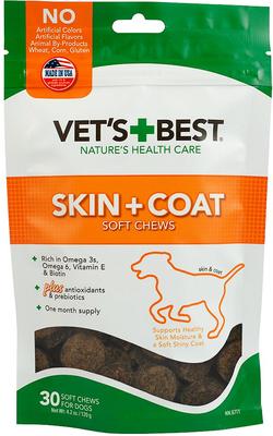 Show full view: Vet's Best Chicken Flavored Soft Chews Skin & Coat Supplement for Dogs, 30 count slide 1 of 12