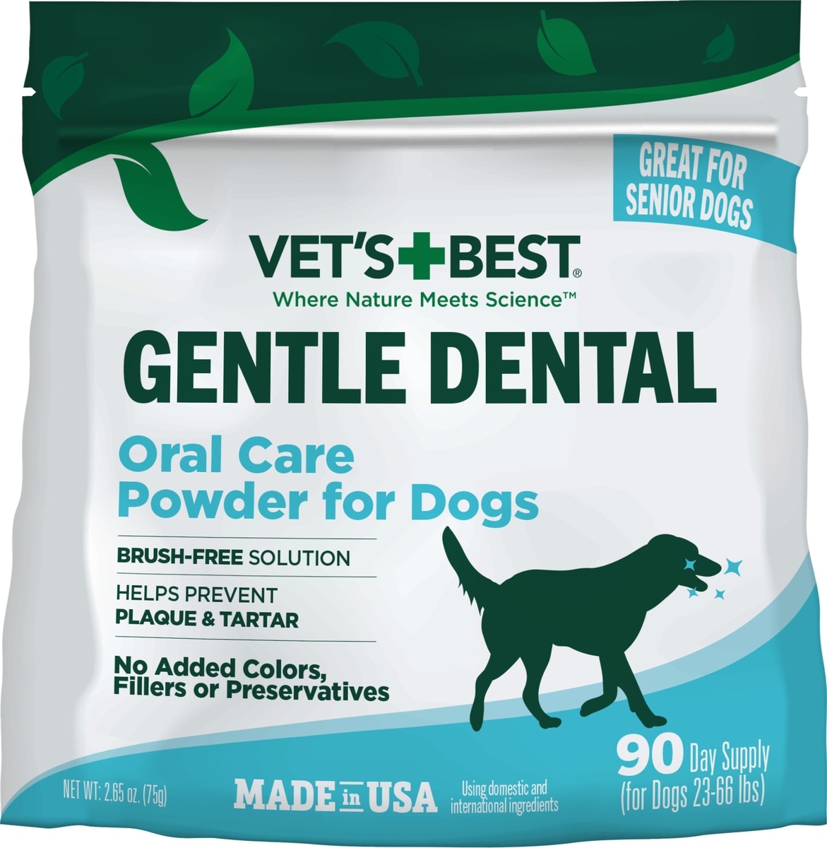 VET'S BEST Dental Powder for Dogs, 90-day supply