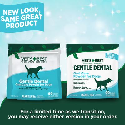 VET'S BEST Dental Powder for Dogs, 90-day supply