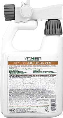 Show full view: Vet's Best Dog Flea + Tick Home Spray, 32-fl oz bottle + Vet's Best Flea + Tick Yard & Kennel Spray for Dogs, 32-fl oz bottle slide 6 of 8