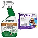 Vet's Best Dog Flea + Tick Home Spray, 32-oz bottle + Onguard Flea & Tick Spot Treatment for Dogs, 5-22 lbs, 6 Doses (6-mos. supply)