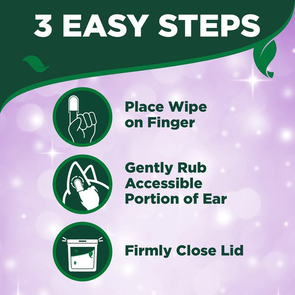 Show full view: Vet's Best Ear Relief Finger Dog Wipes, 50 count slide 5 of 8