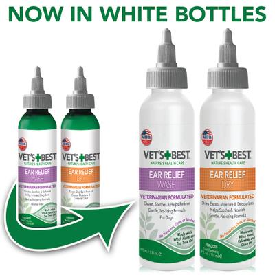 Show full view: Vet's Best Ear Relief Wash + Dry Combo Pack for Dogs, 2-pack slide 3 of 13