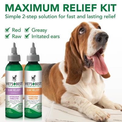 Show full view: Vet's Best Ear Relief Wash + Dry Combo Pack for Dogs, 2-pack slide 8 of 13