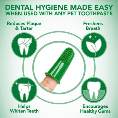 Show full view: Vet's Best Fingerbrush Dog Toothbrush, 10 count slide 4 of 8