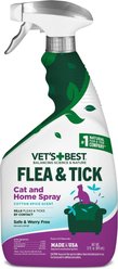 Vet's Best Flea & Tick Cat & Home Cotton Spice Scent Natural Spray for Cats, 32-fl oz bottle