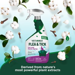 Vet's Best Flea & Tick Indoor Cotton Spice Home Spray for Cats, 32-oz bottle, 2 count slide 2 of 6