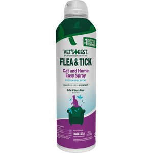 Vet's Best Flea & Tick Cat & Home Easy Spray Cotton Spice Scent Natural Spray for Cats, 14-fl oz spray can