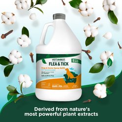 Vet's Best Flea & Tick Dog & Home Cotton Spice Scent Natural Refill Spray for Dogs, 96-fl oz bottle slide 2 of 6