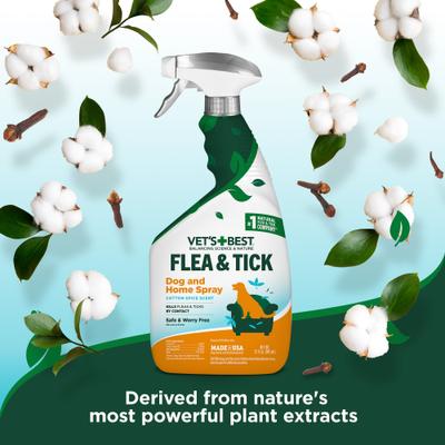 Show full view: Vet's Best Flea & Tick Dog & Home Cotton Spice Scent Natural Spray for Dogs, 32-fl oz bottle slide 3 of 10