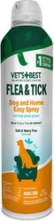 Vet's Best Flea & Tick Dog & Home Easy Spray Cotton Spice Scent Natural Spray for Dogs, 14-fl oz spray can