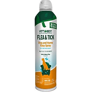 Vet's Best Flea & Tick Dog & Home Easy Spray Cotton Spice Scent Natural Spray for Dogs, 14-fl oz spray can