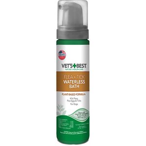 Vet's Best Flea & Tick Prevention Waterless Bath Natural Dog Shampoo, 8-fl oz bottle