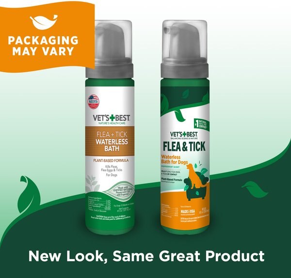 Vet's Best Flea & Tick Prevention Waterless Bath Natural Dog Shampoo