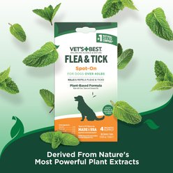 Vet's Best Flea & Tick Spot Treatment for Dogs, Over 40 lbs, 4 Doses (4-mos. supply) slide 2 of 9