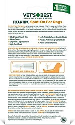 Vet's Best Flea & Tick Spot On Natural Treatment for Dogs, Under 15 lbs, 4 Doses (4-mos. supply) slide 2 of 8