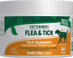 Vet's Best Flea & Tick Support Natural Soft Chews for Dogs, 60 count