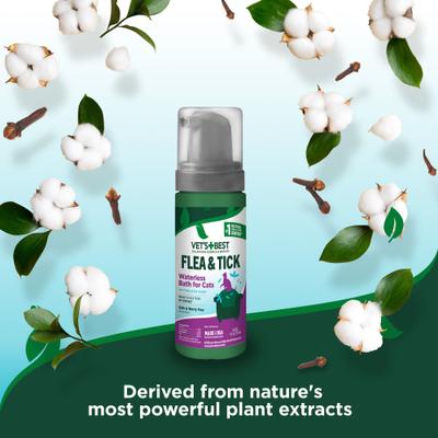 Show full view: Vet's Best Flea & Tick Waterless Bath Cotton Spice Scent Natural Spot Treatment for Cats, 5-fl oz bottle slide 3 of 8