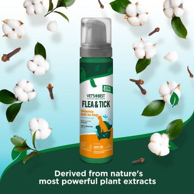 Show full view: Vet's Best Flea & Tick Waterless Bath Cotton Spice Scent Natural Spot Treatment for Dogs, 8-fl oz bottle slide 3 of 8