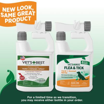 Show full view: Vet's Best Flea & Tick Yard & Kennel Spray for Dogs, 32-fl oz bottle slide 3 of 11