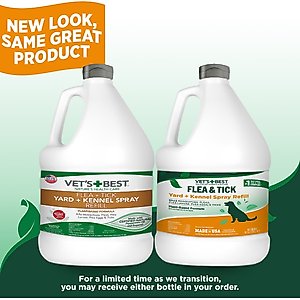 Vet's Best Flea + Tick Yard & Kennel Natural Spray for Dogs, 96-fl oz