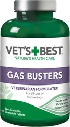 Vet's Best Gas Busters Chewable Tablets Digestive Supplement for Dogs, 90 count