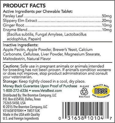 Show full view: Vet's Best Gas Busters Dog Supplement, 90 count + Vet's Best Probiotic Soft Chews Dog Supplement, 30 count slide 5 of 9