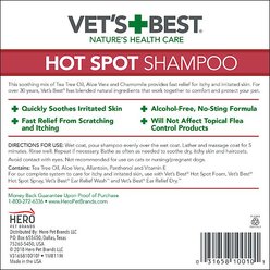 Vet's Best Hot Spot Shampoo for Dogs, 16-fl oz bottle slide 2 of 4