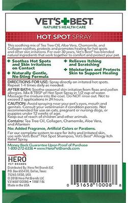 Show full view: Vet's Best Hot Spot Spray for Dogs & Vet's Best Healthy Coat Shed & Itch Relief Dog Supplement slide 3 of 5