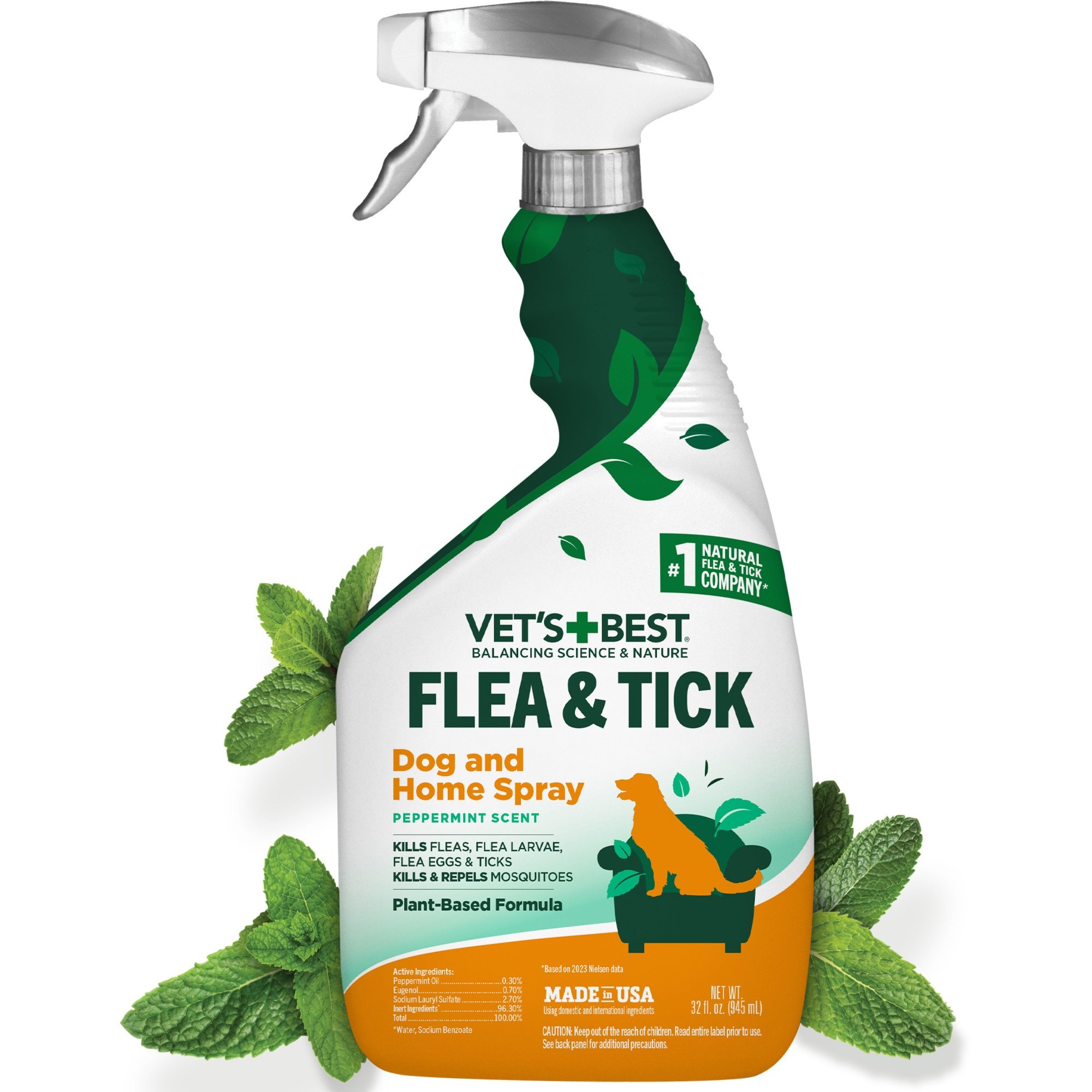 Indoor Flea & Tick Peppermint Home Spray for Dogs