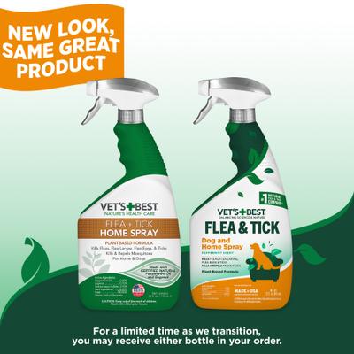 Show full view: Vet's Best Indoor Flea & Tick Home Spray Natural Refill for Dogs, 32-fl oz bottle slide 3 of 12