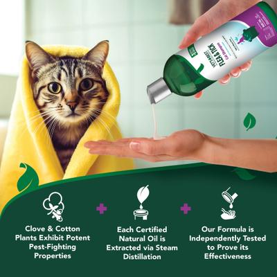 Show full view: Vet's Best Plant Based Formula Flea & Tick Natural Cat Shampoo, 12-fl oz bottle slide 7 of 11