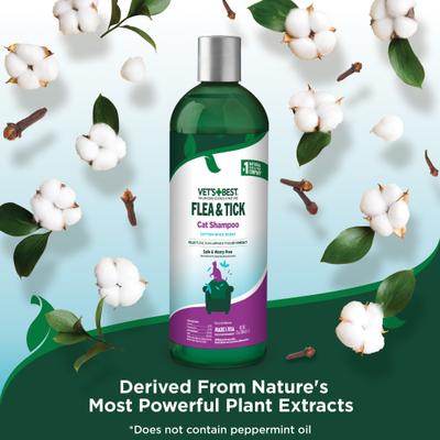 Show full view: Vet's Best Plant Based Formula Flea & Tick Natural Cat Shampoo, 12-fl oz bottle slide 5 of 11