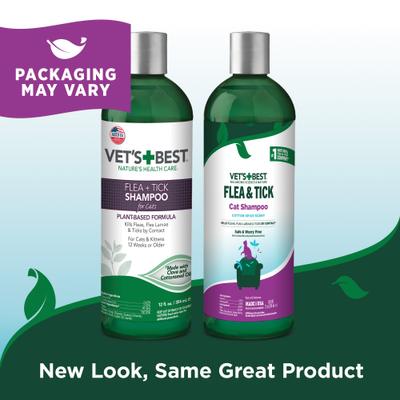 Show full view: Vet's Best Plant Based Formula Flea & Tick Natural Cat Shampoo, 12-fl oz bottle slide 3 of 11