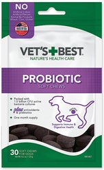 Vet's Best Probiotic Chicken Flavored Soft Chews Digestive Supplement for Dogs, 30 count