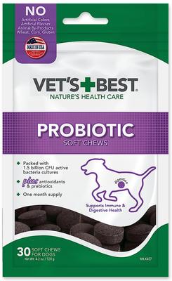Show full view: Vet's Best Probiotic Chicken Flavored Soft Chews Digestive Supplement for Dogs, 30 count slide 1 of 12