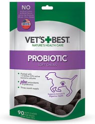 Vet's Best Probiotic Chicken Flavored Soft Chews Digestive Supplement for Dogs, 90 count