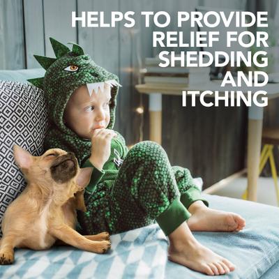 Show full view: Vet's Best Shed+Itch Healthy Coat Chewable Tablets Skin & Coat Supplement for Dogs, 150 count slide 4 of 12