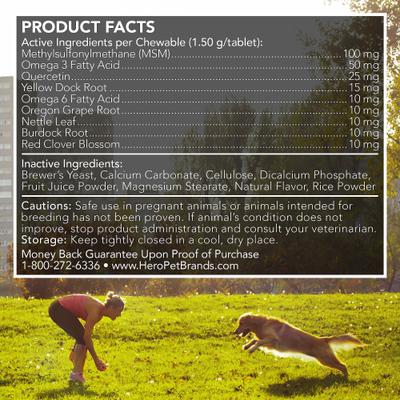 Show full view: Vet's Best Shed+Itch Healthy Coat Chewable Tablets Skin & Coat Supplement for Dogs, 50 count slide 9 of 12