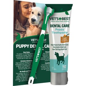 Vet's Best Toothbrush & Toothpaste Dental Kit, 3.5-oz tube, Puppy