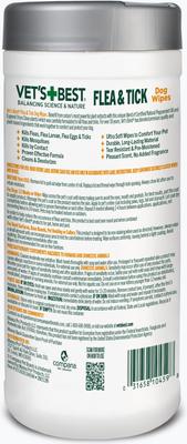 Show full view: Vet's Best Topical Flea & Tick Natural Wipes for Dogs, 50 count slide 2 of 12