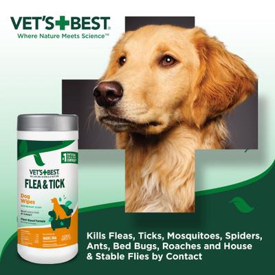 Show full view: Vet's Best Topical Flea & Tick Natural Wipes for Dogs, 50 count slide 9 of 12