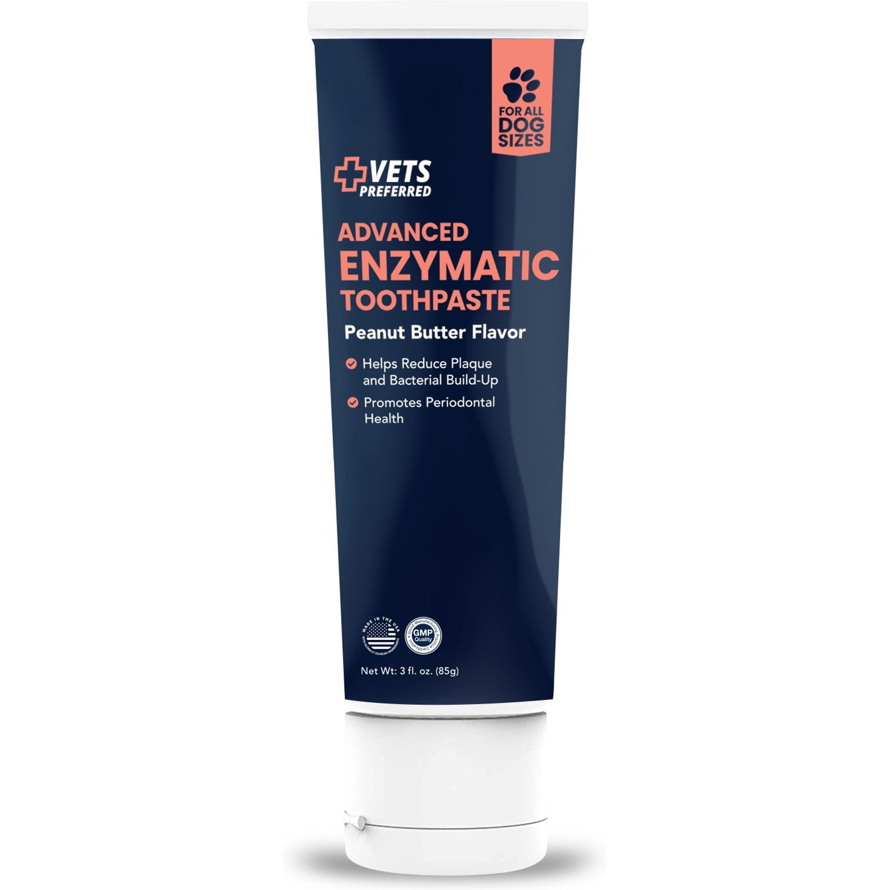 Vets Preferred Advanced Enzymatic Peanut Butter Flavor Dog Toothpaste, 3-oz bottle