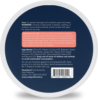 Show full view: Vets Preferred Advanced Pad Protection Dog Paw Pad Wax, 2-oz can slide 6 of 11