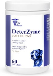 Vets Value DeterZyme Urinary Tract & Immune Support Flavored Soft Chews Supplement for Dogs, 60 count