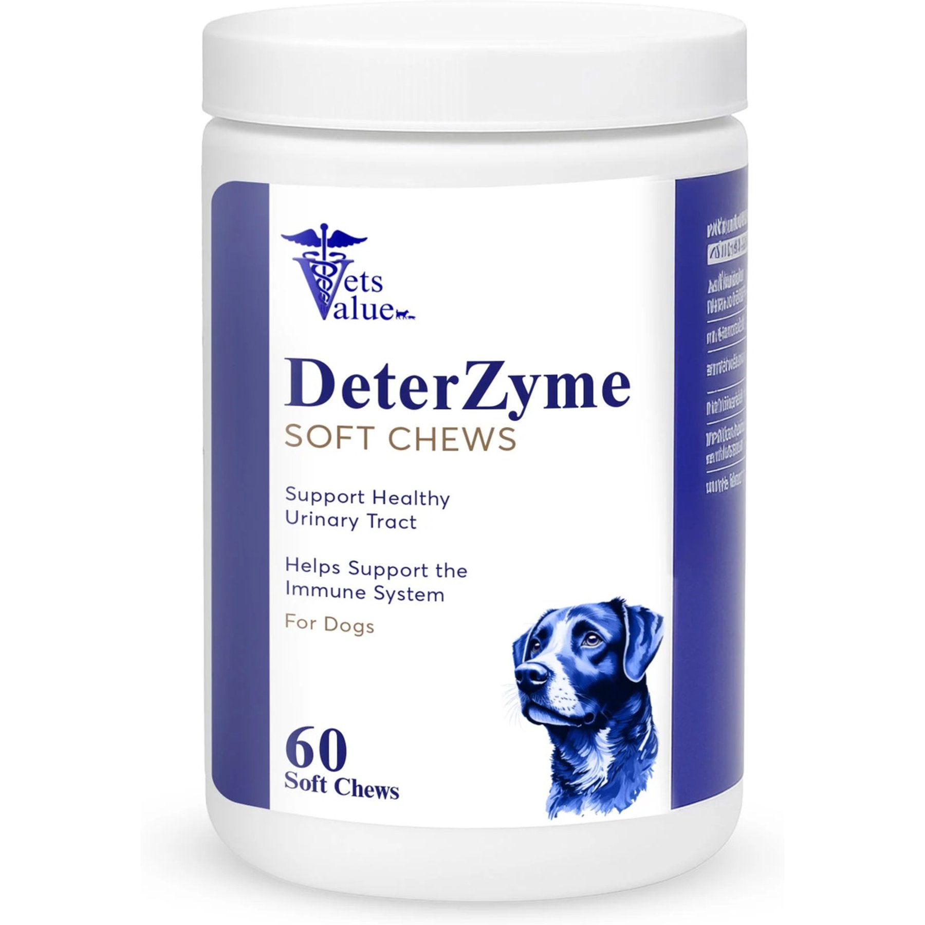 Vets Value DeterZyme Urinary Tract & Immune Support Flavored Soft Chews Supplement for Dogs, 60 count