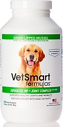 VetSmart Formulas Advanced Chewable Tablet Joint Supplement for Dogs, 120 count