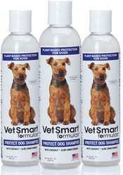 VetSmart Formulas Protect Dog Shampoo, 8-oz bottle, 3 count